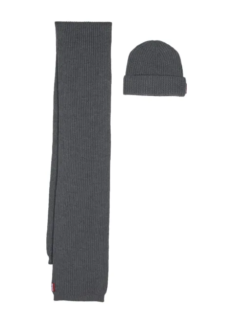 DSQUARED2 wool scarf and beanie set Grey KNM006501W06757
