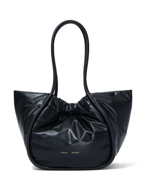 Proenza Schouler ruched leather tote bag Black HB241035C523P