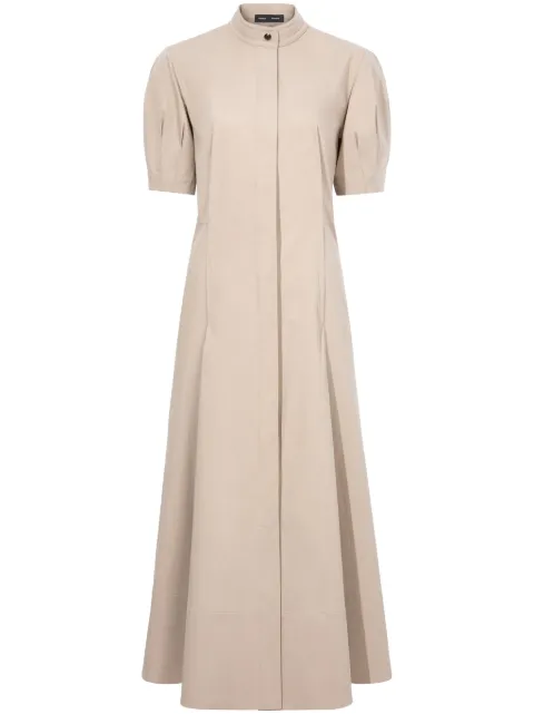 Proenza Schouler Tracey buttoned-slits midi dress Neutrals R2413018SC083