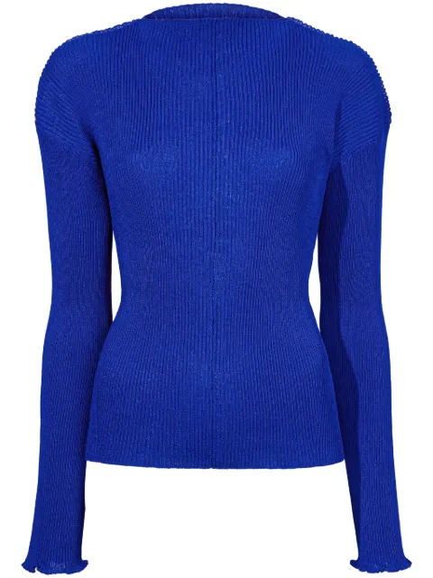Proenza Schouler mock-neck ribbed sweatshirt Blue R2417127KY310