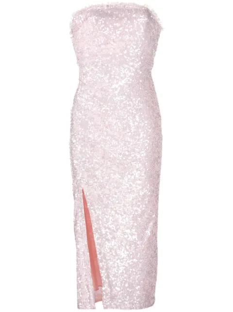 Needle & Thread Stellar Gloss sequin-embellished strapless gown Pink DGCTD2RPF23DPK