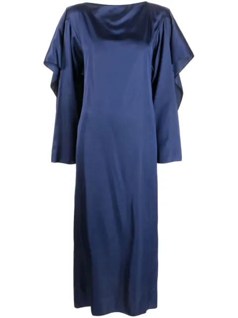 MM6 Maison Margiela long-sleeve satin midi dress Blue S52DD0006S54450