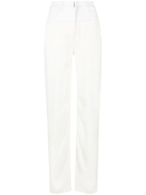 Givenchy patchwork-detail high-waisted trousers White BW50WG5Y6G