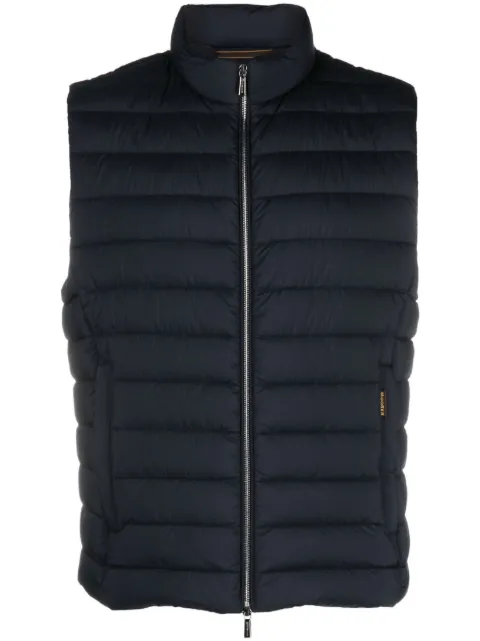 Moorer quilted zipped gilet Blue MOUGI200313TEPA028
