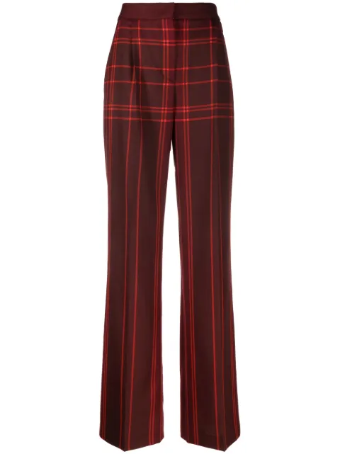 Alberta Ferretti plaid-check pattern wide-leg trousers Red AEF232M03065127