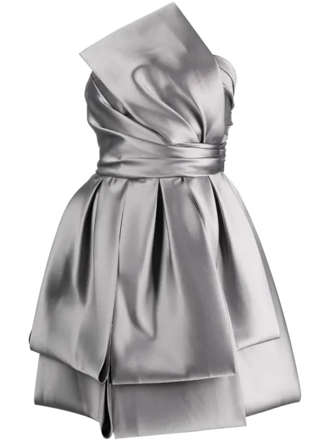 Alberta Ferretti off-shoulder minidress Grey AEF232U04216625