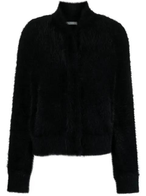 Alberta Ferretti brushed-effect press-stud cardigan Black AEF232M09335106