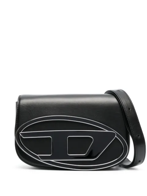 Diesel medium 1DR leather shoulder bag Black X09568PR818