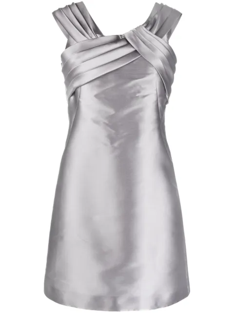 Alberta Ferretti pleated mikado minidress Grey AEF232U04266625
