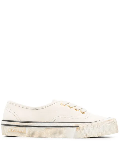 Bally faded suede low-top sneakers Neutrals LYDERWWK005CU101
