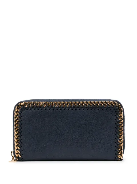 Stella McCartney chain-detailed leather wallet Blue 434750W9355