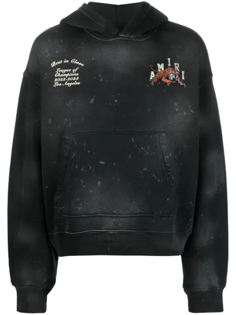 AMIRI Vintage Tiger rib-trimmed hoodie Black PF23MJG025001