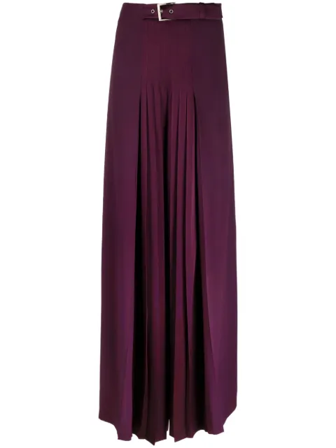 Alberta Ferretti belted wide-leg trousers Purple AEF232M03025118