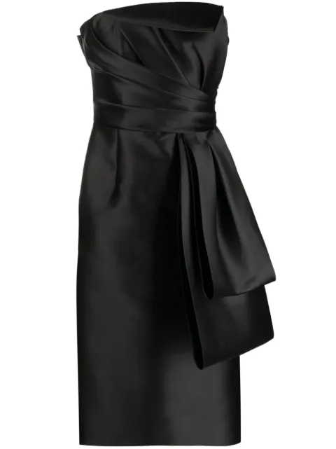 Alberta Ferretti Mikado bow-detail midi dress Black AEF232U04396625