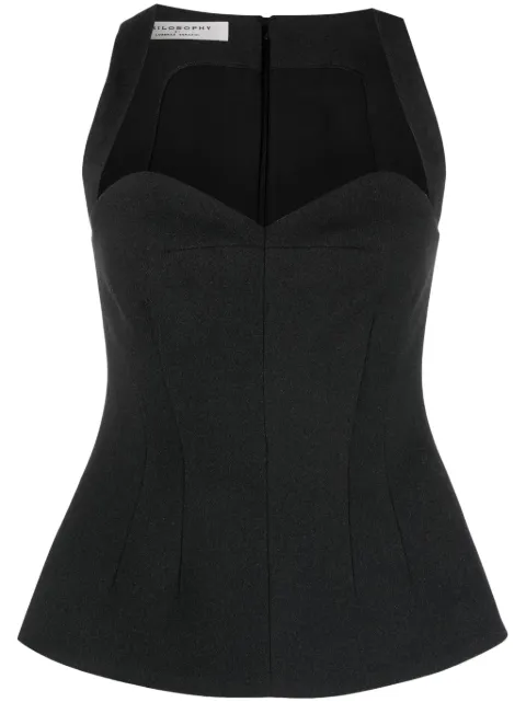 Philosophy Di Lorenzo Serafini bustier-style top Grey A08047126