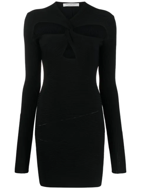 Philosophy Di Lorenzo Serafini cut-out ribbed minidress Black V04865702