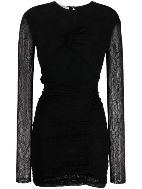 Philosophy Di Lorenzo Serafini Chantilly-lace ruched minidress Black A04585734