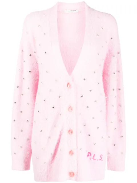 Philosophy Di Lorenzo Serafini embellished knitted cardigan Pink A09255703