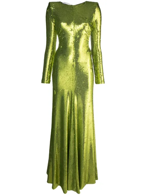 Philosophy Di Lorenzo Serafini sequinned open-back dress Green A04505725