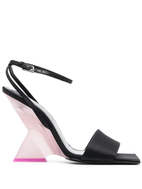 The Attico Cheope 105mm sandals Black 236WS513E091079