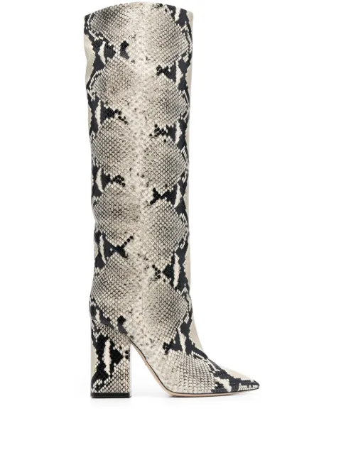 Paris Texas python-print 120mm boots Neutrals PX1020XPRPT