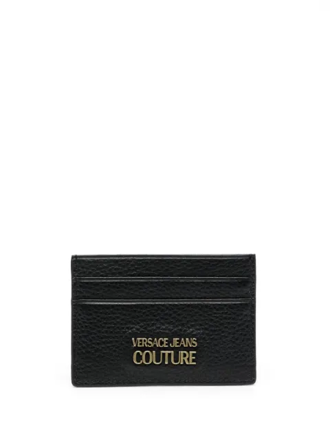 Versace Jeans Couture logo-plaque leather cardholder Black 75YA5PA2ZP114