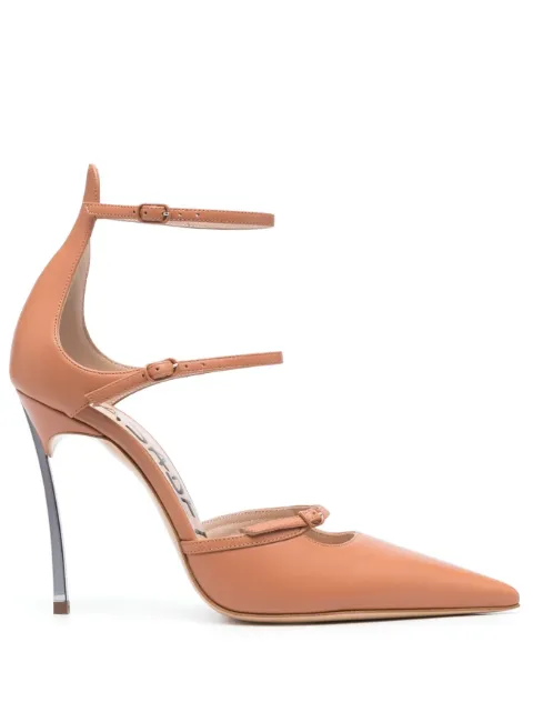 Casadei Rachel Super Blade 105mm pumps Brown 1H969W100MC1588