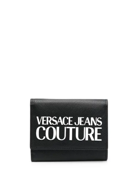 Versace Jeans Couture logo-plaque leather wallet Black 75YA5PC7ZP111
