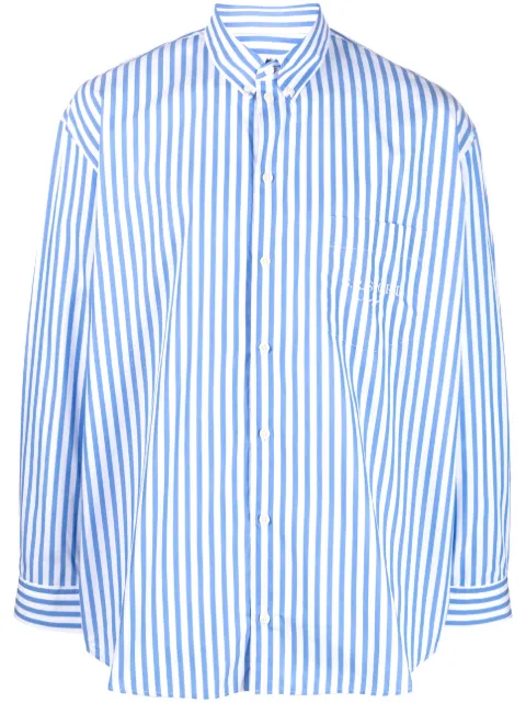 Sporty & Rich SR Sport striped poplin shirt Blue ST891AT