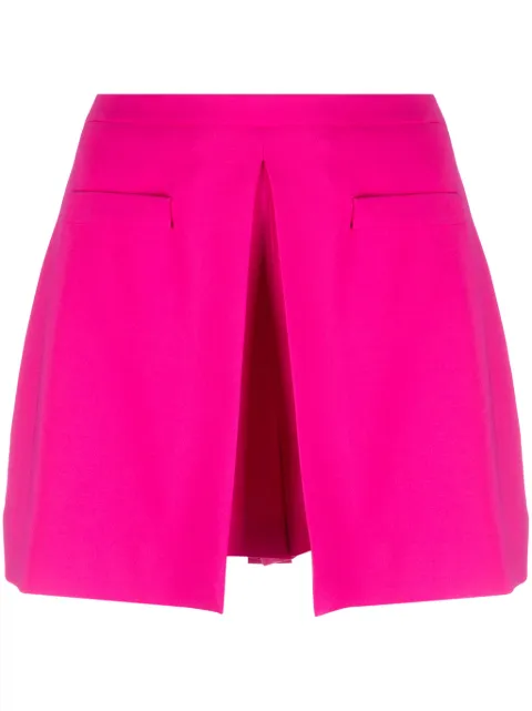 Moschino pleated crepe tailored shorts Pink A03075425