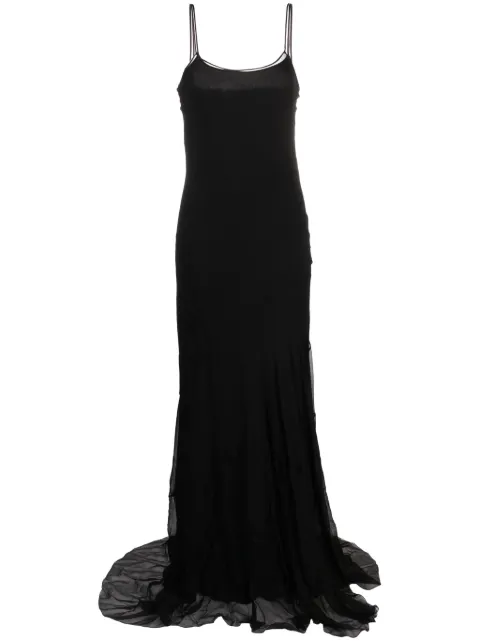 Moschino chiffon sleeveless maxi dress Black A04505438