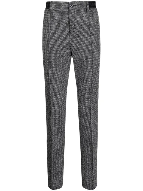 MASTER BUNNY EDITION logo-patch jacquard checked pants Grey 7583131309