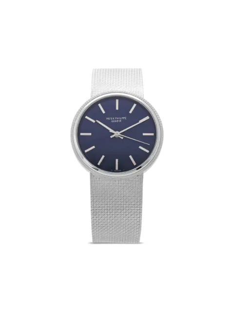 Patek Philippe Pre-Owned 1981 pre-owned Calatrava 34mm Blue 35633V65259