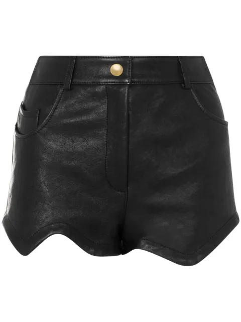 Moschino asymmetric-hem leather mini skirt Black A37025470