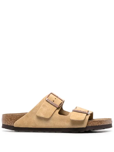 Birkenstock Arizona buckled suede sandals Neutrals 1026174