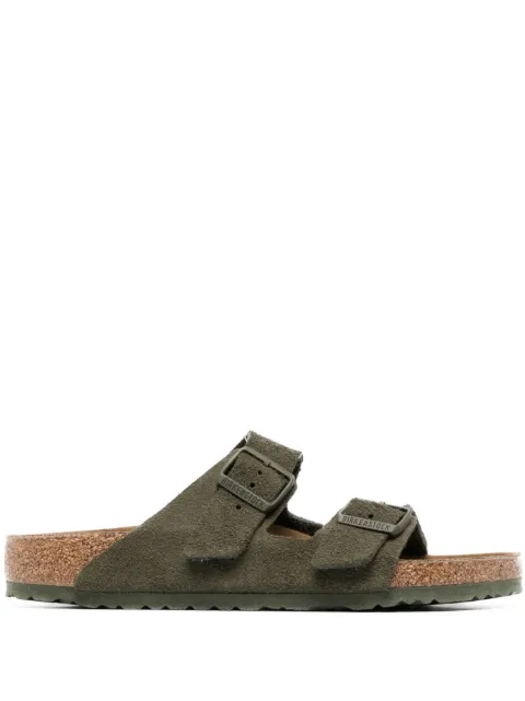 Birkenstock double-strap suede sandals Green 1025657
