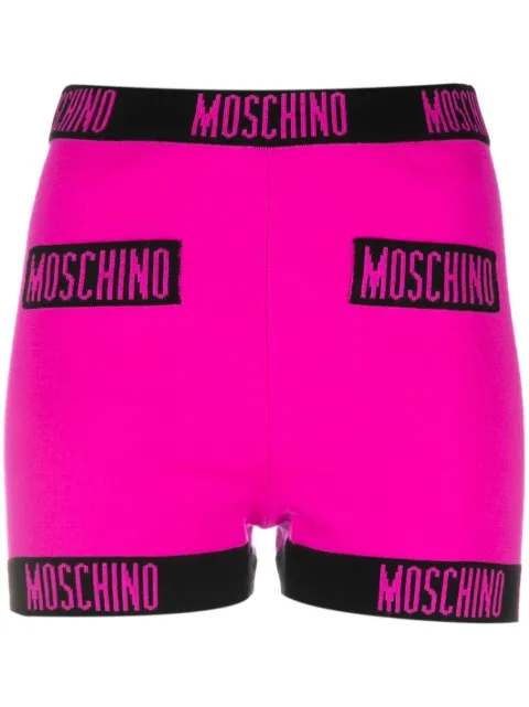 Moschino intarsia-knit mini shorts Pink A03835400