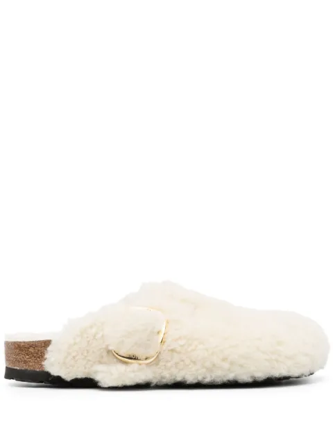 Birkenstock Boston buckled platform slides Neutrals 1025664