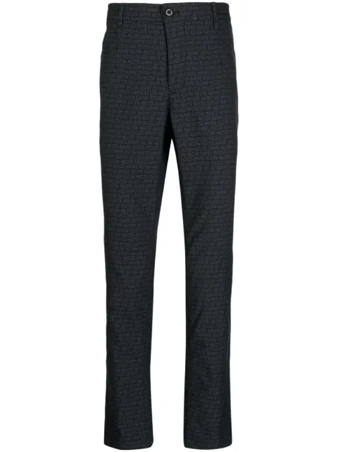MASTER BUNNY EDITION logo-print water-repellent trousers Blue 7583131305