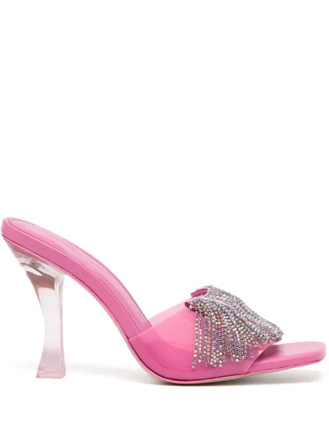 Cult Gaia 120mm crystal-embellished open-toe mules Pink SD1222AC