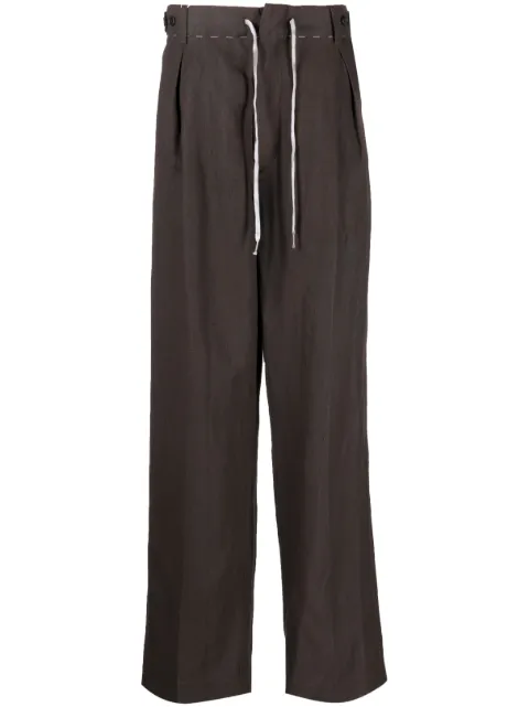 Maison Margiela drawstring straight-leg trousers Brown S51KA0573S76568