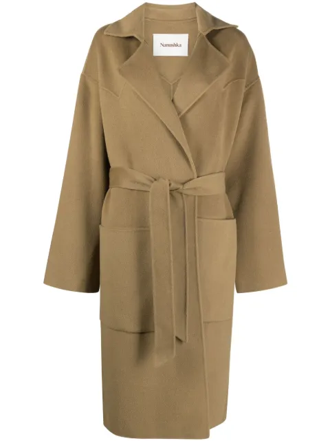 Nanushka belted wool-blend coat Neutrals NW23PFOW01864