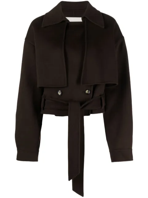 Nanushka cropped trench jacket Brown NW23PFOW01478COFFEEGROUND