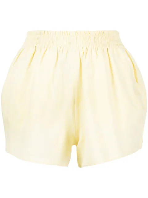 Forte Dei Marmi Couture elasticated-waistband cotton-linen blend shorts Yellow 23SF6804