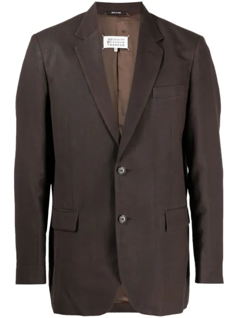 Maison Margiela notched-lapels single-breasted blazer Brown S51BN0431S76568
