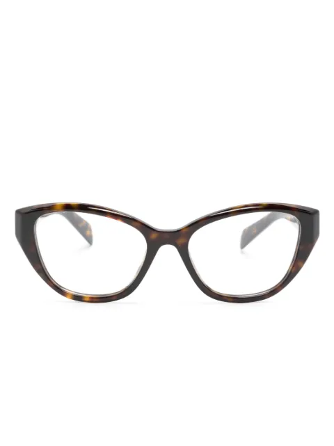 Prada Eyewear cat-eye frame glasses Brown PR21ZV