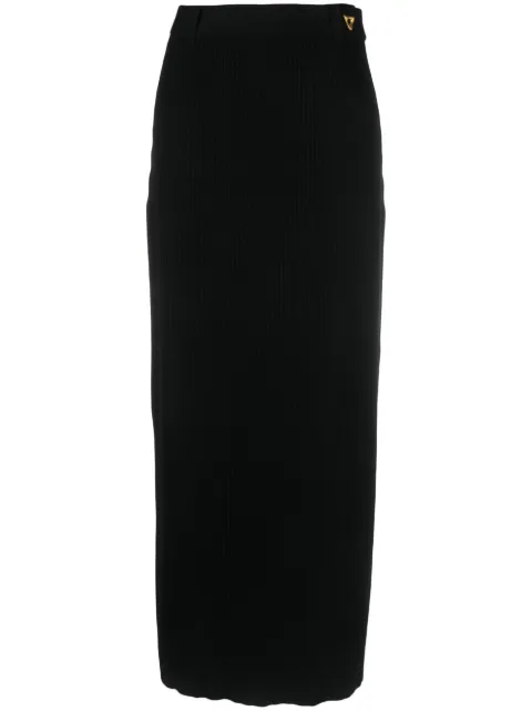 AERON Forum asymmetric maxi skirt Black FORUMFSCRIBBEDVISCOSEBLENDBLACK