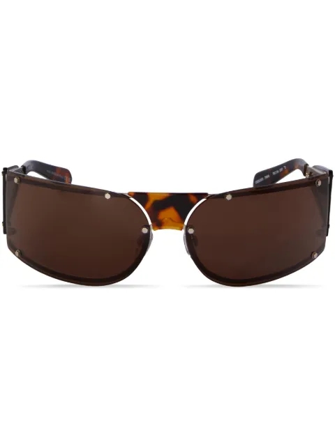 Off-White Eyewear Kenema oversized sunglasses Brown OERI101F23MET0017664