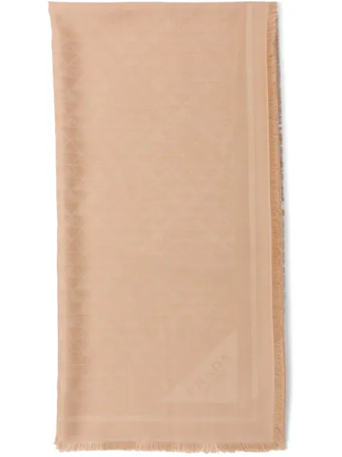 Prada Symbole logo-jacquard scarf Neutrals 1FS0512CN1