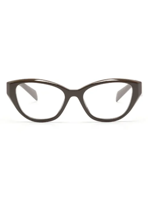 Prada Eyewear cat-eye frame glasses Brown PR21ZV